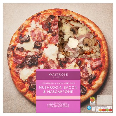 Waitrose Stonebaked Mushroom, Bacon & Mascarpone Pizza