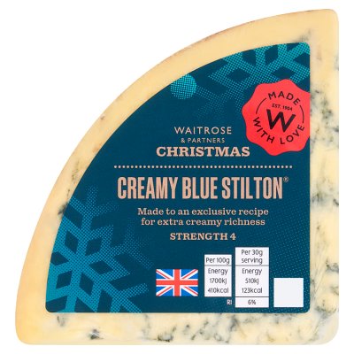 Waitrose Christmas Creamy Blue Stilton Cheese Strength 4
