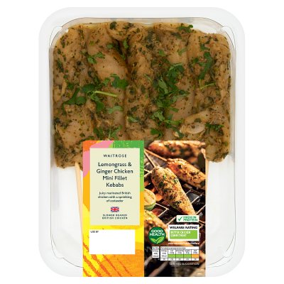 Waitrose BBQ Lemongrass and Ginger Chicken Mini Fillet Kebab