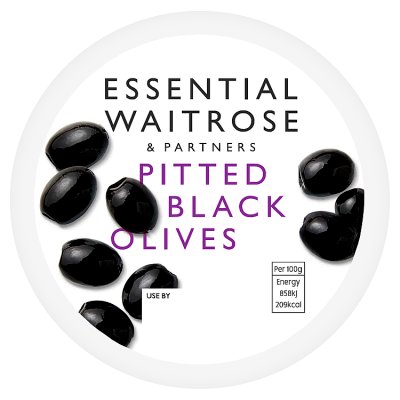 Waitrose Essential Pitted Black Olives