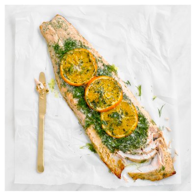Salmon Side with Orange, Mustard & Dill