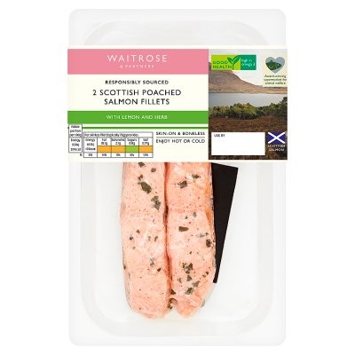 Waitrose 2 Poached Lemon & Herb Salmon Fillets