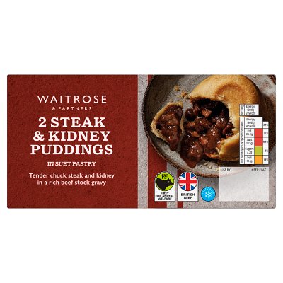 Waitrose Classic Steak & Kidney Puddings