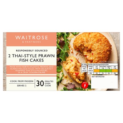Waitrose Frozen 2 Thai Prawn Fish Cakes