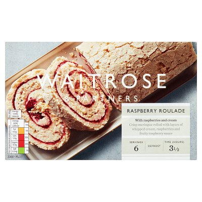 Waitrose Frozen Raspberry Meringue Roulade