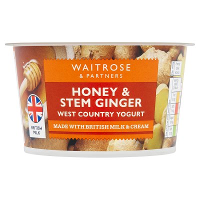 Waitrose Honey & Stem Ginger Yogurt Single