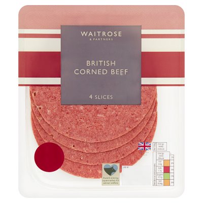 Waitrose British Corned Beef 4 Slices