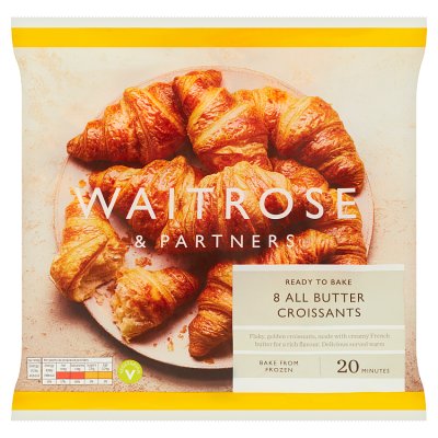 Waitrose Frozen 8 Butter Croissants