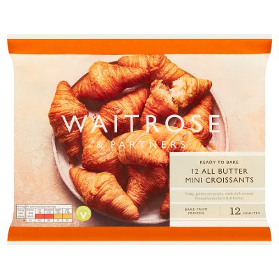 Waitrose 12 Frozen Mini French Croissants