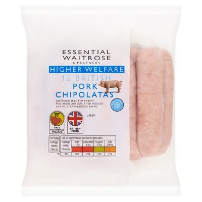 Essential 12 British Pork Chipolatas