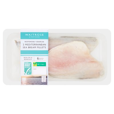 Waitrose 2 Mediterranean Sea Bream Fillets