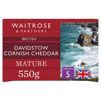 Waitrose Davidstow Cornish Mature Cheddar Cheese Strength 5 Large