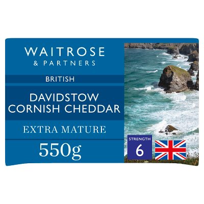 Waitrose Davidstow Cornish Extra Mature Cheddar Cheese Strength 6 Large