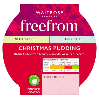 Waitrose Free From Milk & Gluten Free Christmas Pudding