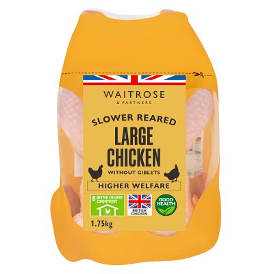 Waitrose Slower Reared Large Whole Chicken