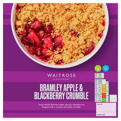 Waitrose Bramley Apple & Blackberry Crumble
