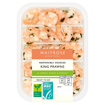 Waitrose Lemon, Garlic & Parsley King Prawns