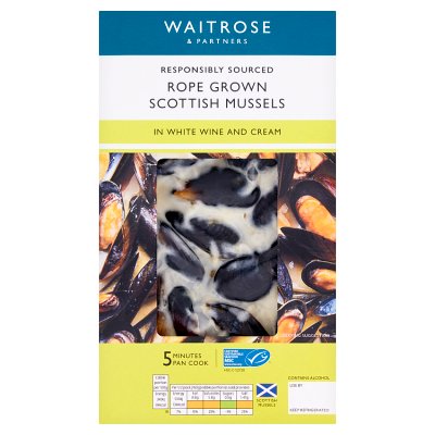 Waitrose Rope Grown Scottish Mussels in White Wine & Cream
