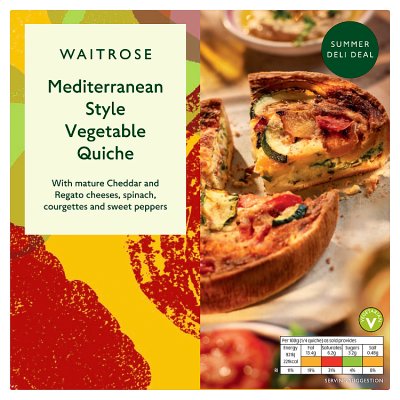 Waitrose Mediterranean Style Vegetable Quiche