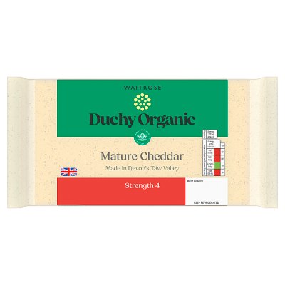 Duchy Organic Mature Cheddar Cheese Strength 4