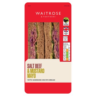 Waitrose Salt Beef & Mustard Mayo Sandwich