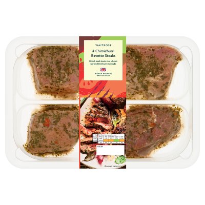Waitrose Summer 4 Chimichurri Beef Bavette Steaks