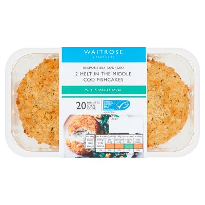 Waitrose Cod & Parsley Sauce Fishcakes