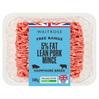 Waitrose Free Range British Pork Lean Mince 5% Fat