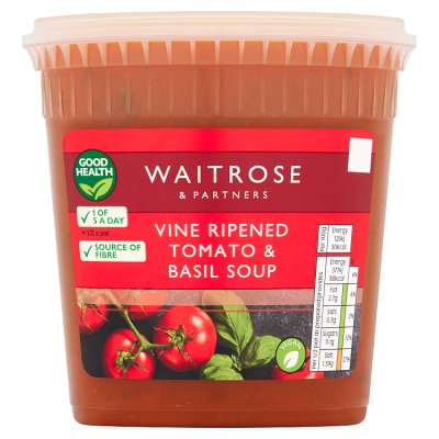 Waitrose Ripened Tomato & Basil Soup