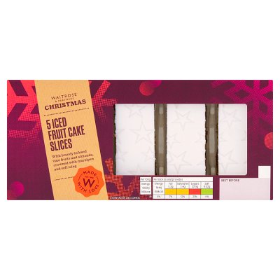 Waitrose Christmas 5 Iced Fruit Cake Slices