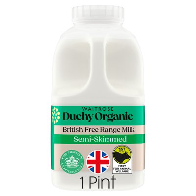 Duchy Organic Semi-Skimmed Milk 1 Pint