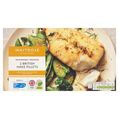 Waitrose Frozen British Hake Fillet Portions