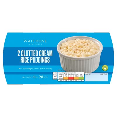 Waitrose 2 Clotted Cream Rice Puddings