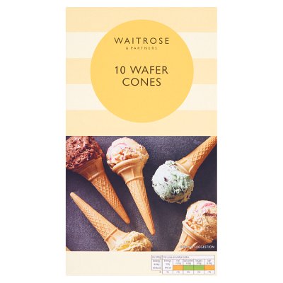 Waitrose Wafer Ice Cream Cones