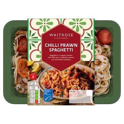 Waitrose Italian Chilli Prawn Spaghetti for 1