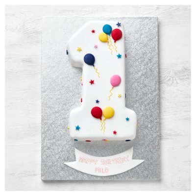 1st Birthday Balloon & Stars Cake