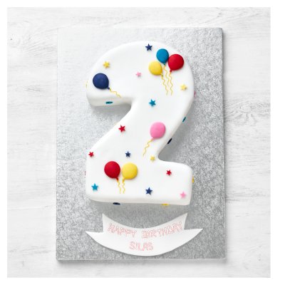 2nd Birthday Balloon & Stars Cake