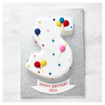 5th Birthday Balloon & Stars Cake