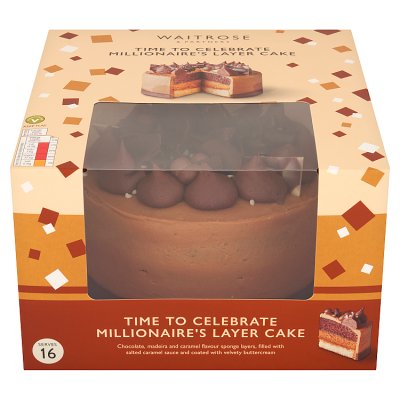 Waitrose Time to Celebrate Millionaire's Layer Cake