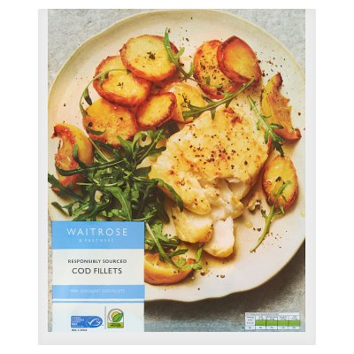 Waitrose Frozen Line Caught Cod Fillets MSC