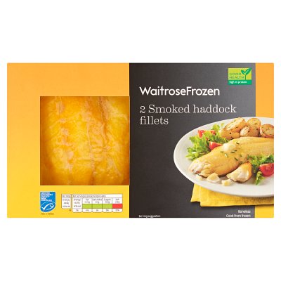 Waitrose Frozen 2 Smoked Haddock Fillets MSC