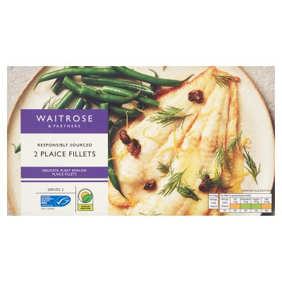 Waitrose Frozen 2 Plaice Fillets Msc