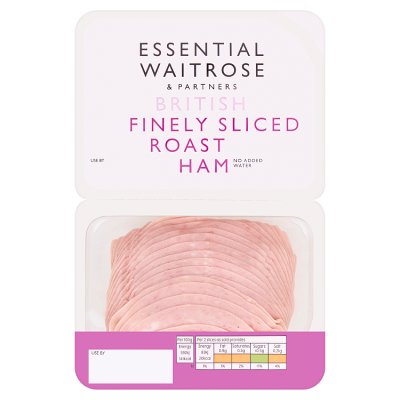 Essential British Finely Sliced Roast Ham, Twin Pack