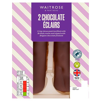 Waitrose 2 Chocolate Eclairs