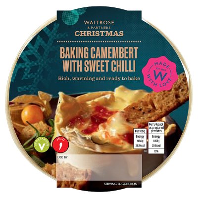 Waitrose Christmas Baking Camembert Cheese with Sweet Chilli
