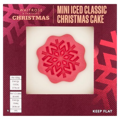 Waitrose Christmas Mini Iced Classic Christmas Cake
