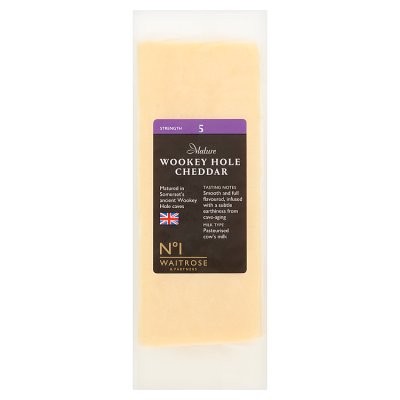 No. 1 Mature Wookey Hole Cheddar Cheese Strength 5