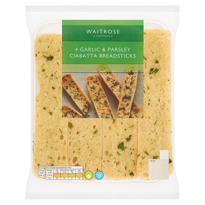Waitrose Garlic & Parsley Ciabatta Breadsticks