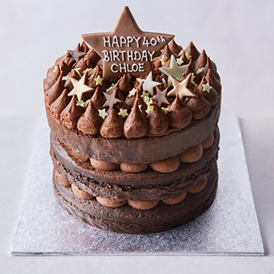 Chocolate Triple Layer Star Cake