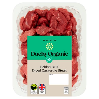 Duchy Organic British Beef Diced Casserole Steak